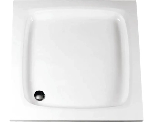 Cădiță de duș pătrată din acril sanitar cu scurgere
