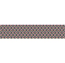 Model cu flori stilizate pe fundal întunecat