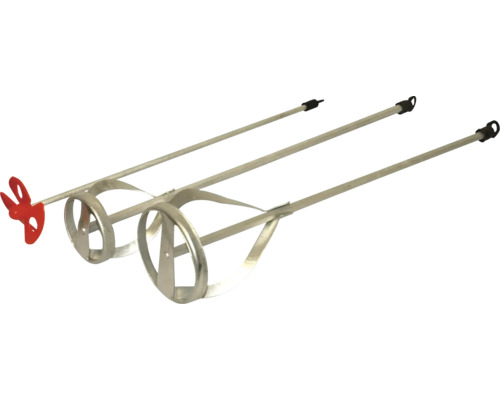 Trei mixere de mortar din metal cu coș de amestecare și suport