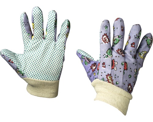Mănuși de grădină cu model punctat și motive animale