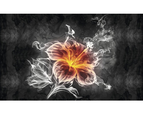 Model floral decorativ pe fundal întunecat