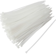 Coliere rapide din plastic Strohm 3,6x200 mm, pachet 100 bucăți, alb-thumb-0