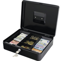 Caseta de bani deschisă cu bancnote și monede