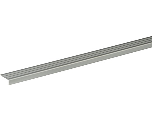 Profil de trecere Simple 11 aluminiu 900x24,5x9,5 mm argintiu Profil pentru marginea scărilor din aluminiu cu caneluri
