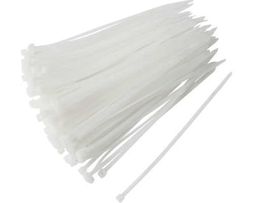 Coliere rapide din plastic Strohm 4,8x300 mm, pachet 50 bucăți, alb-0