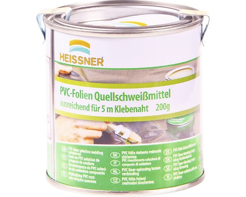 Adeziv pentru folii PVC, pentru o cusătură sudată, 200 g Heissner Agent de sudură chimică pentru folie PVC pentru 5 metri de îmbinare lipită, 200 grame