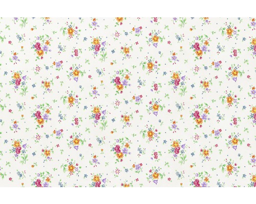 Autocolant mobilă d-c-fix® Sunflor alb 45x200 cm Model floral cu buchete mici de flori și puncte