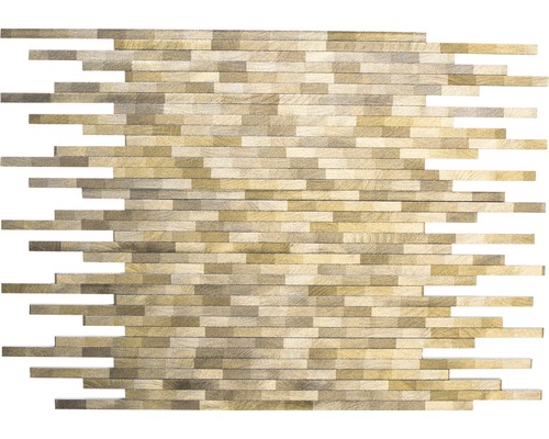 Mozaic aluminiu ALF L103D maro 27,2x39 cm Placă mozaic cu aspect de lemn pentru pereți și podele