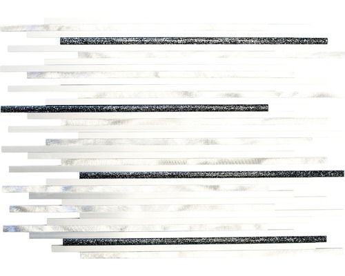 Mozaic aluminiu ALF L402GB argintiu 27,2x39 cm Plăci de mozaic cu benzi orizontale în diverse modele