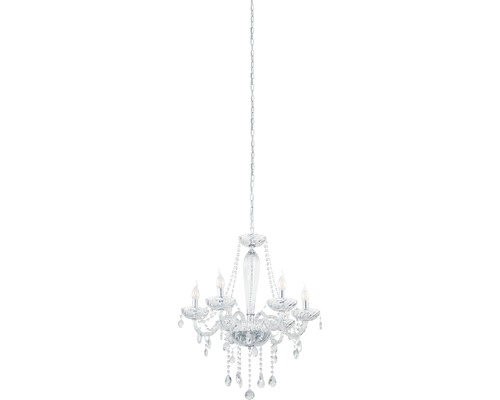 Candelabru cu șase lumini și decorațiuni din cristal