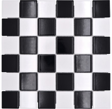Mozaic piscină ceramic CD 200 negru/alb 30x30 cm