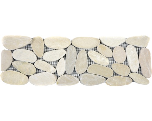 Brâu mozaic din pietre BO IN14KS alb 10x30 cm