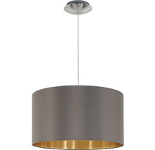 Lampa suspendată gri cu interior auriu