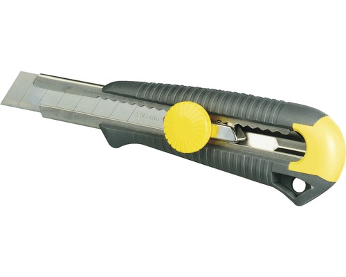 Cutter plastic Stanley Dynagrip MP18 18mm, șină metalică, incl. 1 lamă de tăiat, blocare cu șurub
