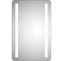 Oglindă dreptunghiulară cu benzi verticale de lumină