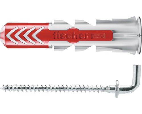 Dibluri plastic cu cârlig Fischer DuoPower 5x25 mm, 8 bucăți pac
