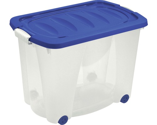 Cutie de depozitare din plastic cu capac și role