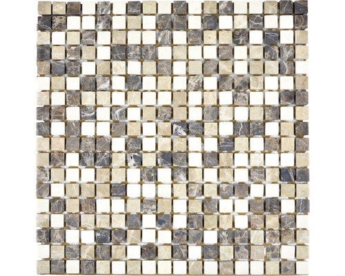 Mozaic marmură MOS 15/95 bej-maro 30,5x30,5 cm