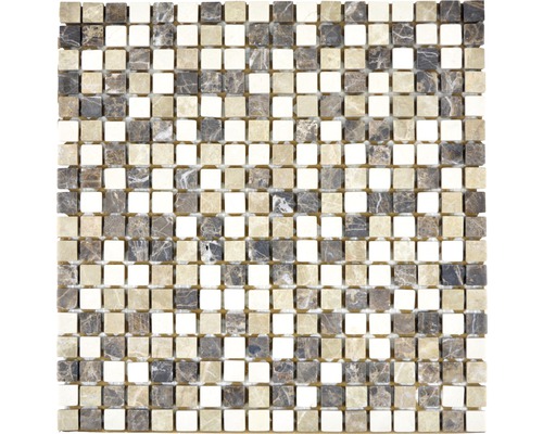 Mozaic marmură MOS 15/95 bej-maro 30,5x30,5 cm Mozaic pătrat din piatră naturală