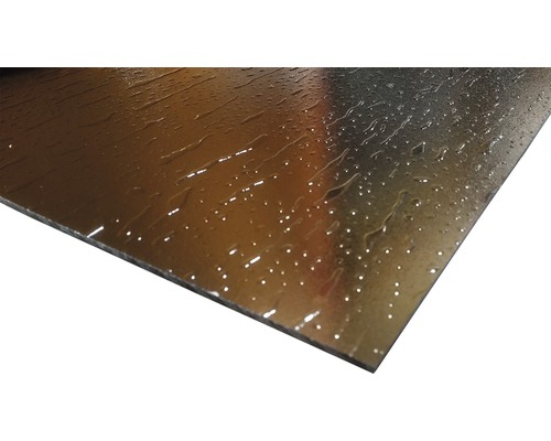 Placă Bravo acrilică 1000x500x2 mm aqua bronz Placă impermeabilă cu picături de apă