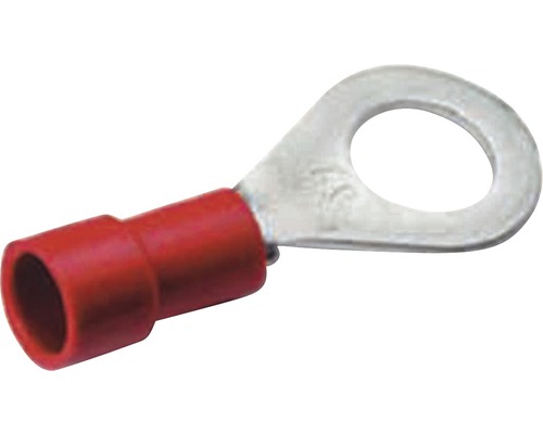 Papuci izolați Cimco 0,5-1 mm² cu inel M4, pachet 25 bucăți, culoare roșie Terminal inelar cu izolație