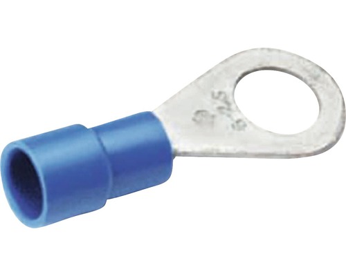 Papuci izolați Cimco 1,5-2,5 mm² cu inel M4, pachet 25 bucăți, culoare albastră Terminal cablu cu inel