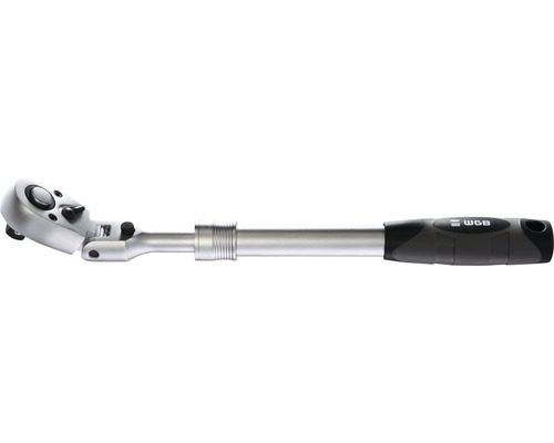 Antrenor cu clichet WGB 3/8", cu intermediar cardanic și mâner telescopic, crom-vanadiu