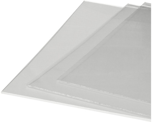 Placă Bravo stiren 1000x500x2 mm transparentă Stivă de plăci acrilice