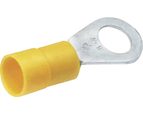 Papuci izolați Cimco 4-6 mm² cu inel M8, pachet 25 bucăți, culoare galbenă Terminal inel cablu cu izolație