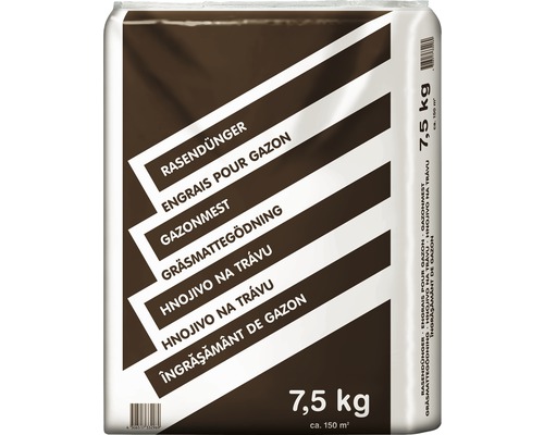 Îngrășământ gazon 7,5 kg 150 m² cu efect imediat Ambalaj îngrășământ gazon 7,5 kg