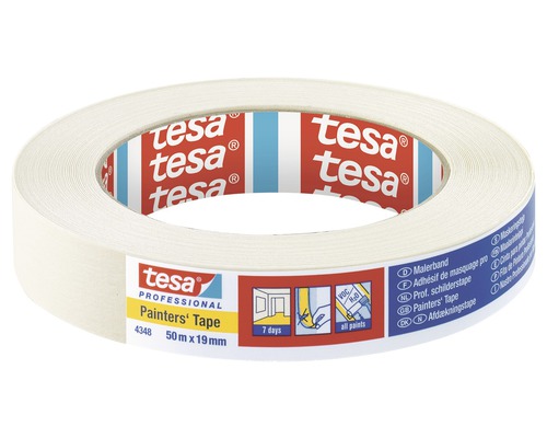 Bandă mascare premium tesa® crem 19 mm x 50 m Bandă de mascare Tesa 50 metri pe 19 milimetri