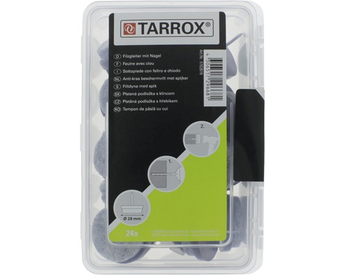 Tampoane de pâslă Tarrox cu cui, diametru 28 milimetri, 24 bucăți
