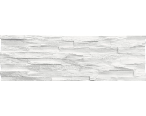 Panou decorativ Klimex UltraFit Beneveto alb 19,8x58,5 cm Placare albă pentru pereți, cu aspect de piatră