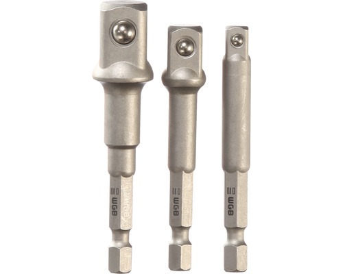 Set adaptoare chei tubulare WGB 1/4" + 3/8" + 1/2", pentru mașini de găurit/înșurubat-0