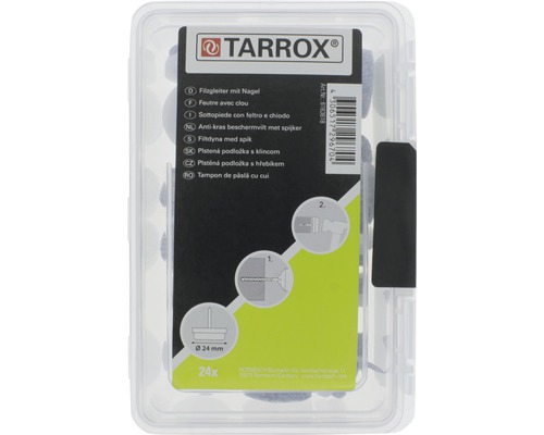 Tarrox Tampon de pâslă cu cui, set de 24