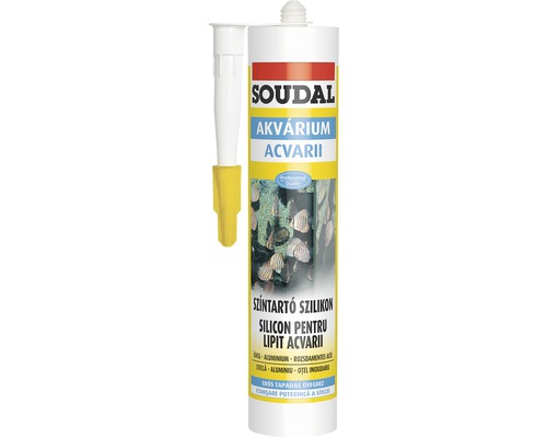 Silicon SOUDAL pentru lipit acvarii negru 300 ml-0