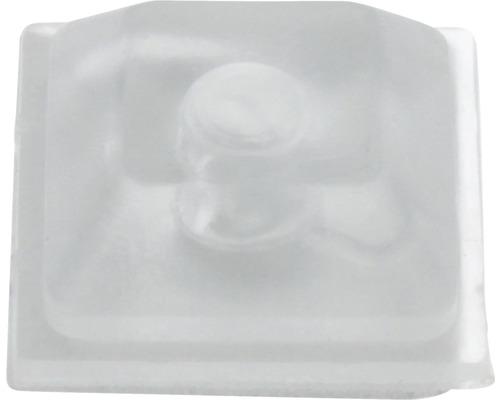 Amortizor zgomot Tarrox 18x18x16 mm, transparente, pachet 8 bucăți, autoadezive Clip de fixare din plastic
