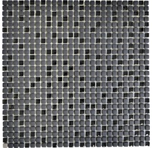 Mozaic sticlă CUBA 01B negru 30,5x30,5 cm