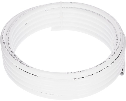 Tub din plastic alb încolăcit