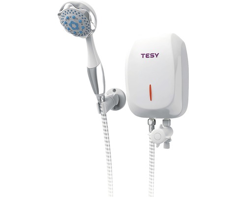 Instant electric Tesy 5 kW pentru baie, 2,9 l/min, CEE A, pară și furtun de duș incluse Instant electric Tesy 5 kW pentru baie, 2,9 l/min, CEE A, pară și furtun de duș incluse