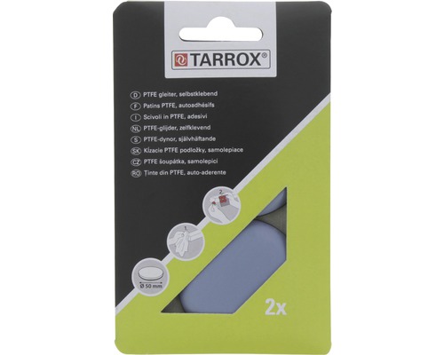 Tarrox glisiere PTFE, auto-aderente, diametru 50 mm, 2 bucăți