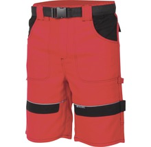 Pantaloni scurți de lucru roșii cu curea și buzunare