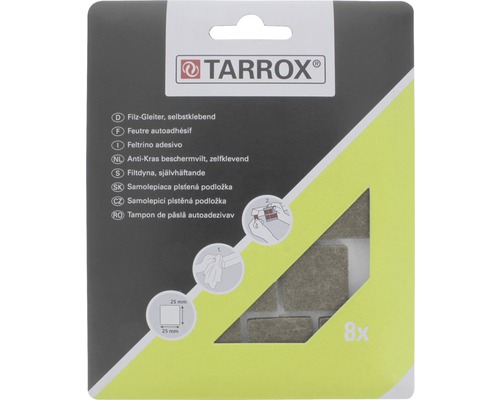Tampoane din pâslă autoadezive Tarrox, 25x25 mm, 8 bucăți