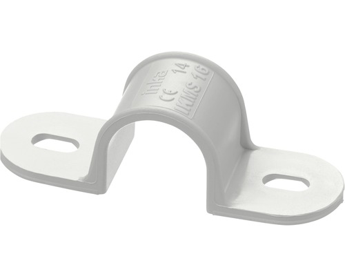 Bride plastic pentru tub rigid & copex eBULL Ø16 mm, pachet 50 bucăți