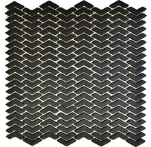 Mozaic sticlă CUBA HB31B negru 29x29,5 cm