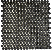 Mozaic sticlă CUBA HX11B negru 29x29,5 cm