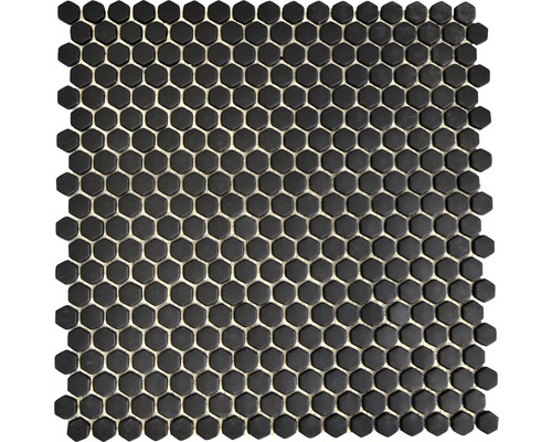 Mozaic sticlă CUBA HX11B negru 29x29,5 cm