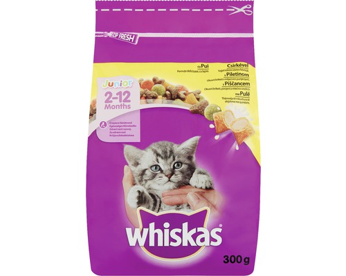 Hrană uscată pentru pisici Whiskas Junior, 300 g