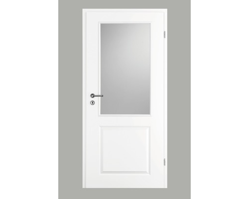 Foaie de ușă Pertura Pila 02 albă 73,5x198,5 cm dreapta LA-GN (Nu include sticla) Ușă interioară albă cu inserție de sticlă și mâner