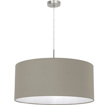 Lampă suspendată cu abajur rotund din material textil
